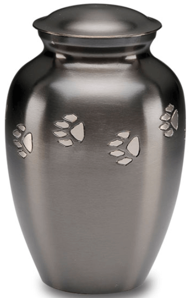 Paw Print Brass Pet Urn Paw Print Brass Pet Urn